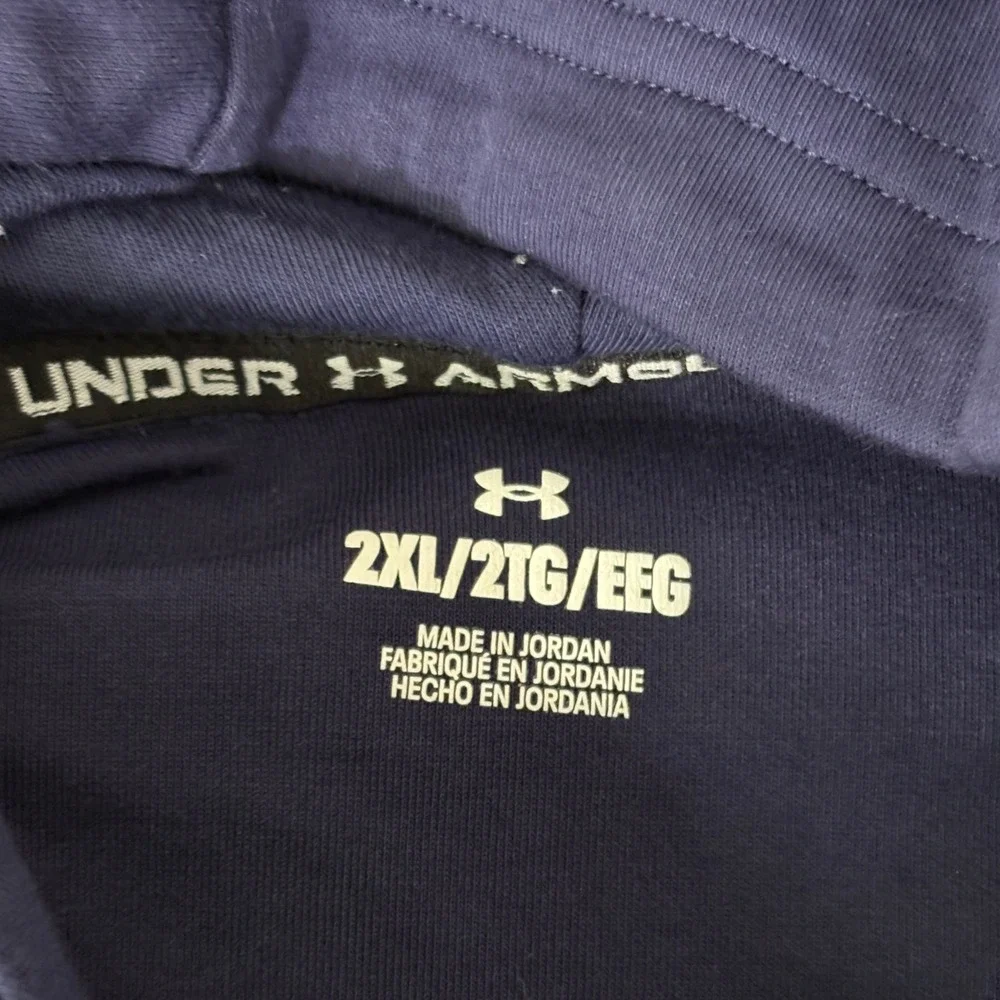 Under Armour Kent State Football Full Zip Hoodie Navy Blue Mens 2XL Jacket AQ649